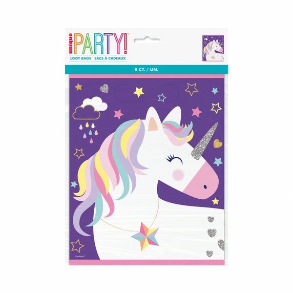 Kids party unicorn treat bags