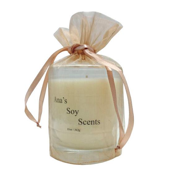 Crème Brûlée, Ana's Soy Scents 11oz Candle With Sheer Bag