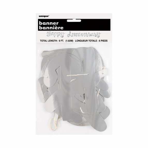 Happy Anniversary banner 6 ft colorful letters