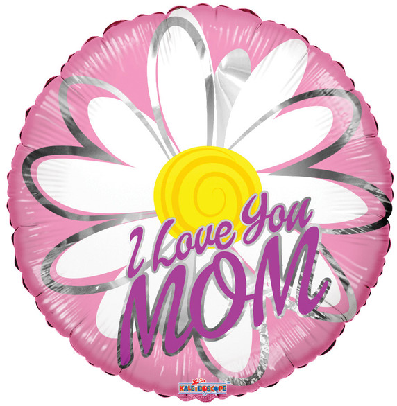 18" I Love You Mom Daisy Balloon