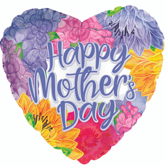 Happy Mothers Day Lavender Font Foil Balloon 17¨