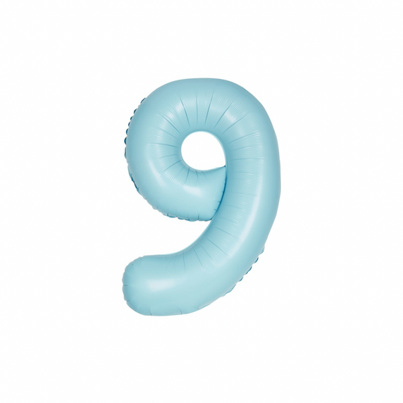 Gentle blue number 9 balloon for party backdrop