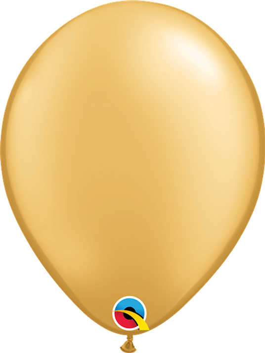 Qualetex 11''Round Gold Latex Balloons (100ct)