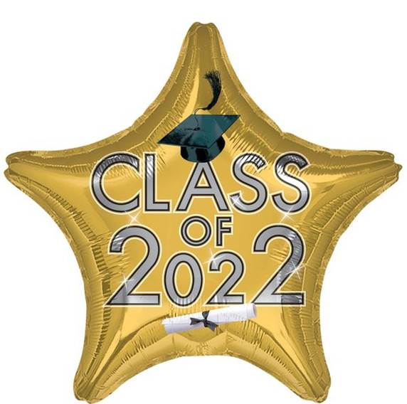 18'' Class of 2022 - Gold Foil Balloon