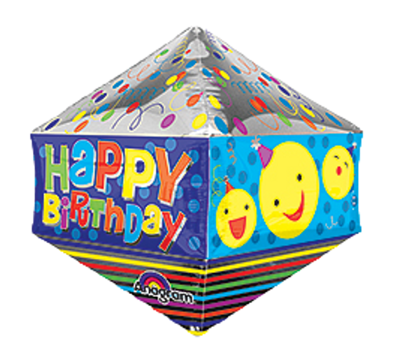 21'' UltraShape Anglez Happy Birthday Smiley Packaged