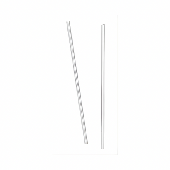 Metallic silver disposable party straws