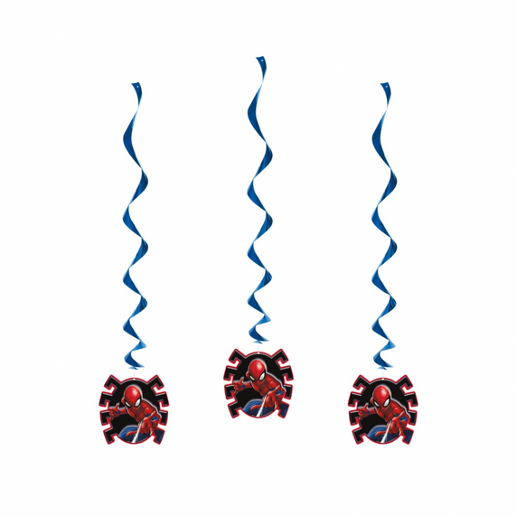 Spider-Man hanging swirl decorations 3ct 26in