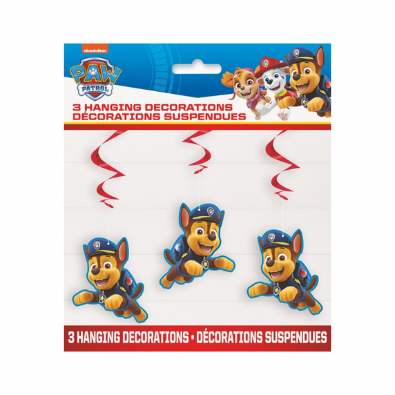 3 ct Paw Patrol hanging decorations
