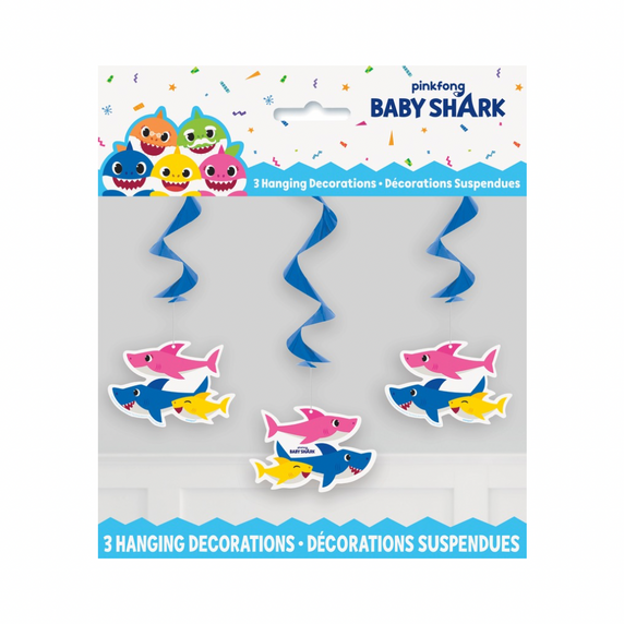 Kids birthday Baby Shark ceiling decorations