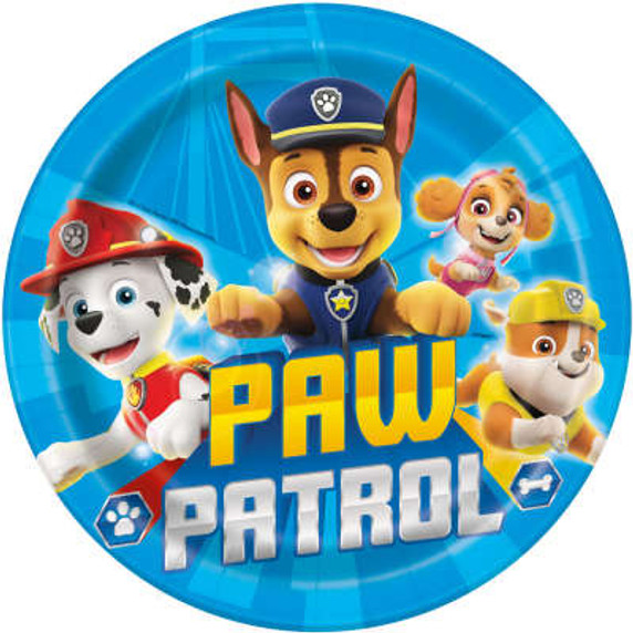 Paw Patrol Round 9" Dinner Plates 8ct