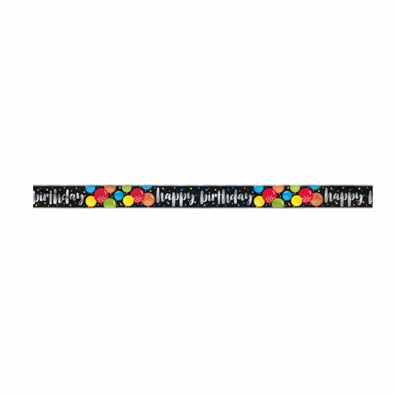 Hanging foil banner for birthday parties