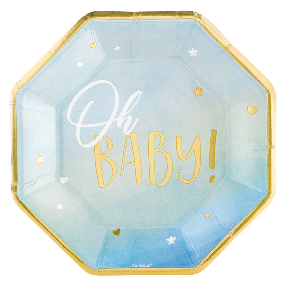 Oh Baby Boy Octagonal Plates (8)