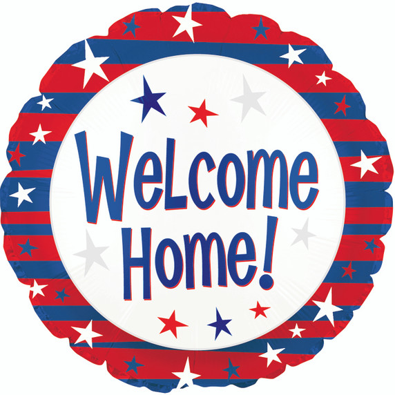 Welcome Home Red , White and Blue 18'' Foil Balloon