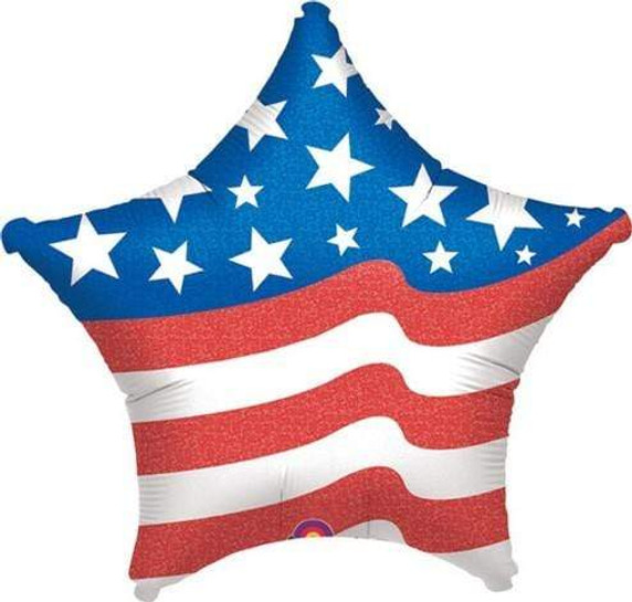 Jumbo American Flag Star Balloon 28''