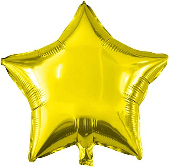 Yellow Star 18'' Foil Balloon