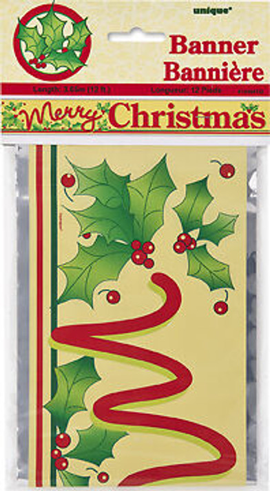 Christmas Gold Foil Banner (12ft)