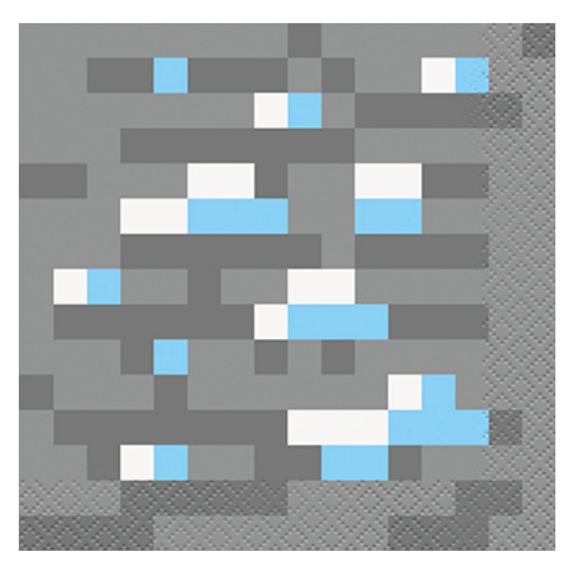 minecraft small paper napkins 16-count for kids party