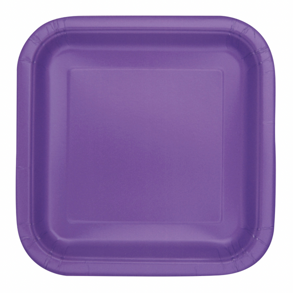 Bright purple disposable plate