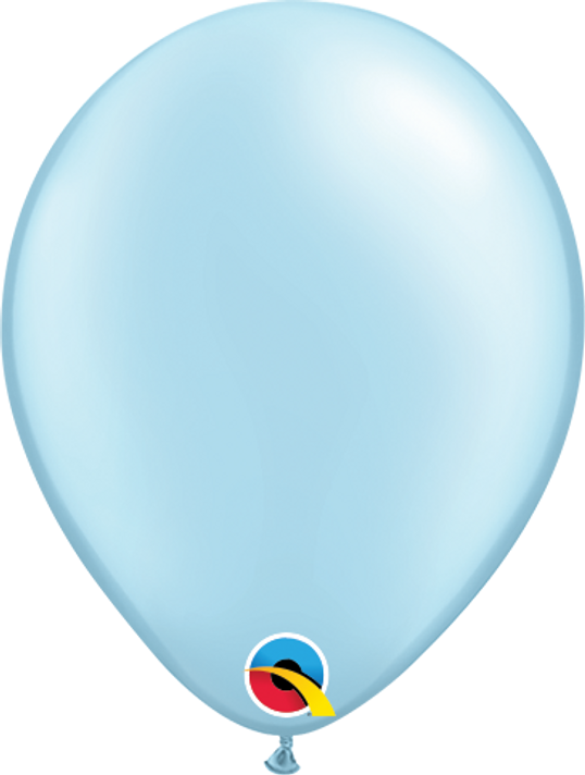 Add a Touch of Elegance with 100 Round Pearl Light Blue Latex Balloons - 5-inch Size