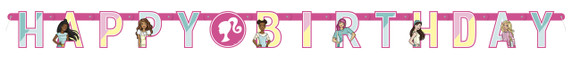 Barbie Dream Party: Happy Birthday Barbie Banner - 6 Ft (1ct) - Set the Stage for Magical Celebrations