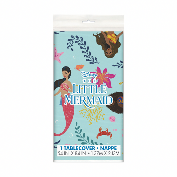 The Little Mermaid plastic tablecover 54 x 84 inch