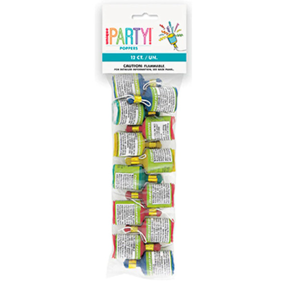 12 Party Poppers