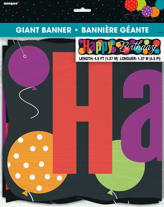 Birthday Cheer Giant Jointed Banner 4.5 ft