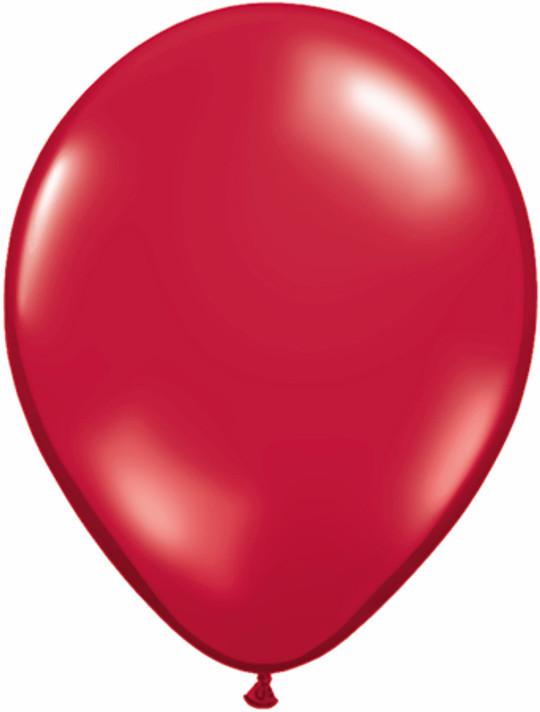 11" Qualatex Latex Balloons 25 Per Bag Jewel Ruby Red