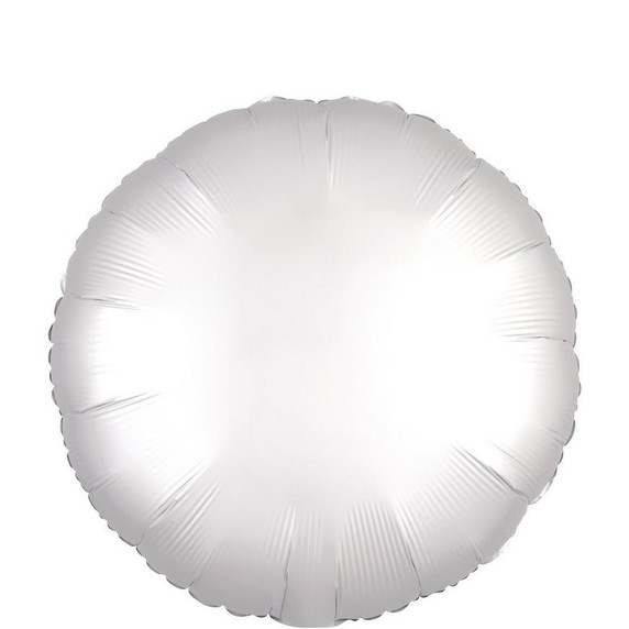 White Round Foil Balloon