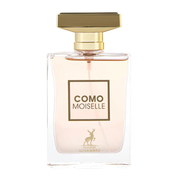Como Moiselle women’s fragrance displayed in a stylish 100ml bottle