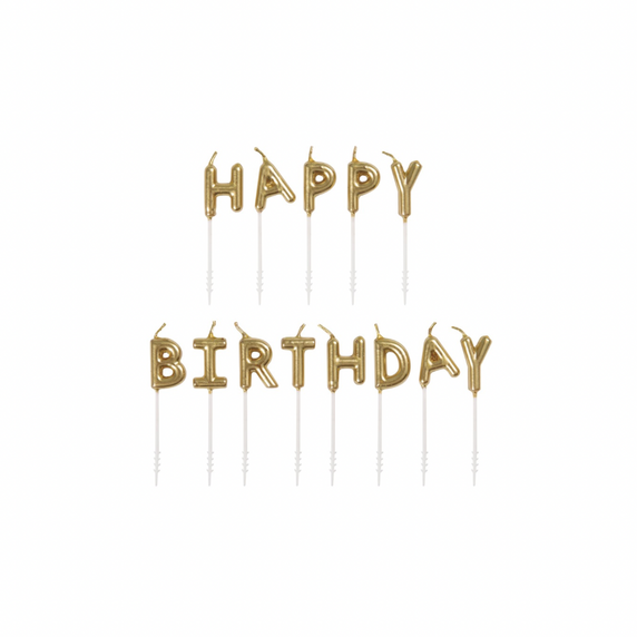 Happy Birthday letter candles 13 letters