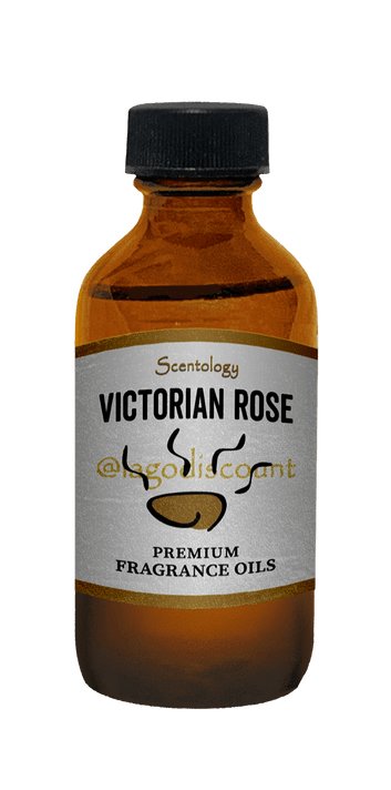 Image of Scentology Victorian Rose Premium Fragrance Oil bottle, showcasing its high-quality design and natural ingredients for a long-lasting, sophisticated aroma.