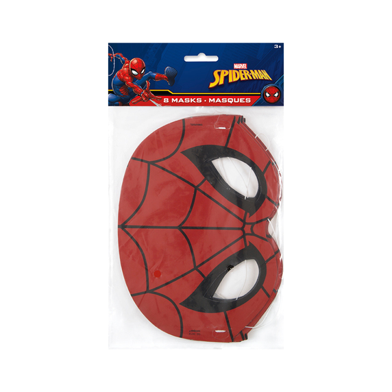 Includes 8 Spider-Man masks for kids