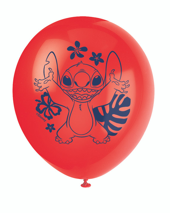 Lilo & Stitch Balloons - 8 Count, 12 inches