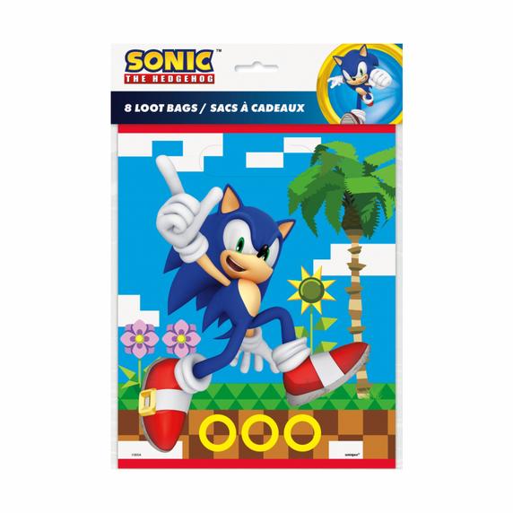 Sonic the Hedgehog party loot bags 8 pack