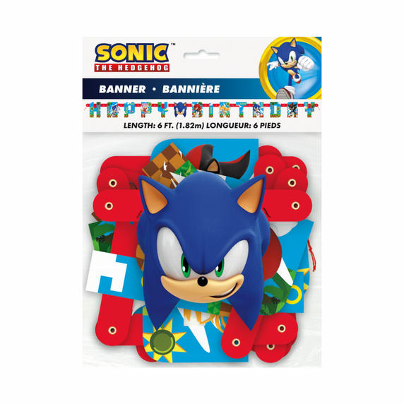 Happy birthday Sonic banner for celebrations