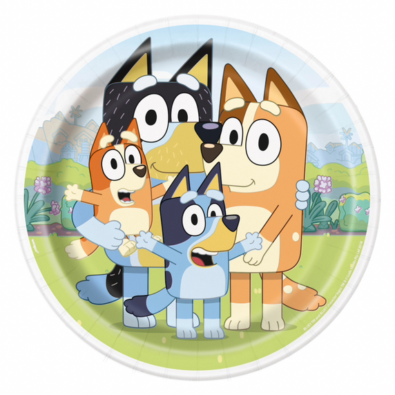 Bluey Party Paper Plates – 8 5/8 in, 8 ct