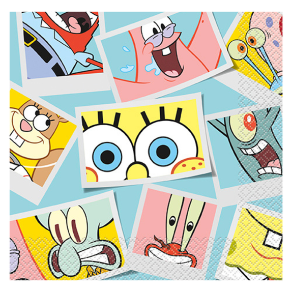 spongebob large paper napkins 16-count