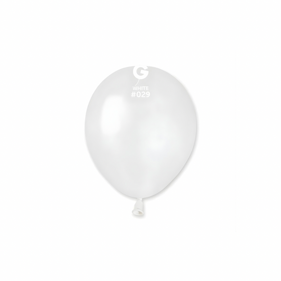 white metallic latex balloon #081 with soft shine