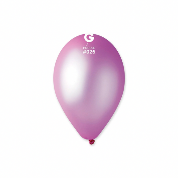 12 inch neon purple balloon close up smooth surface