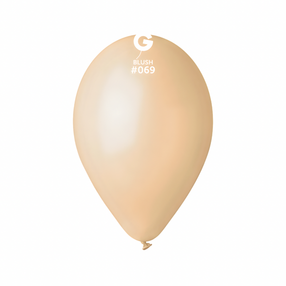 light pink latex balloon isolated on background