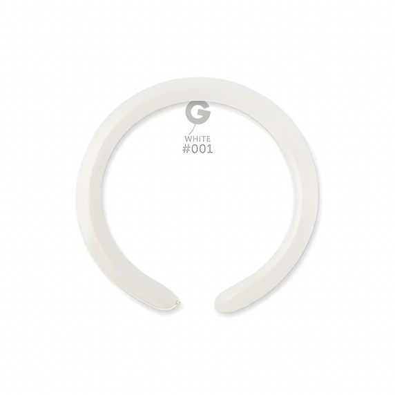 white 260 latex twisting balloon used for balloon animal creation and sculpting