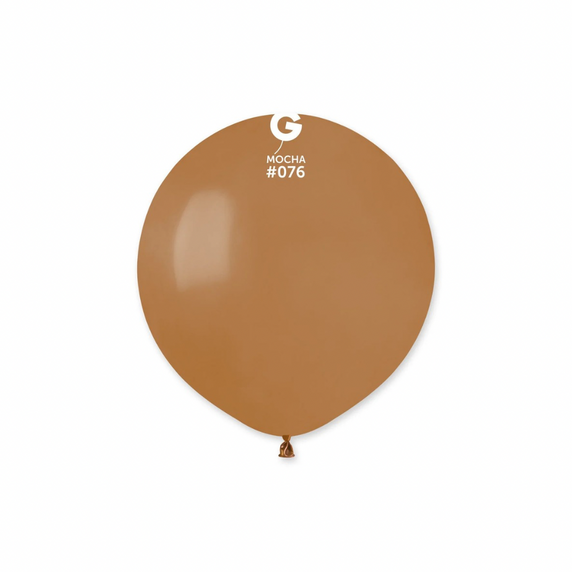 large mocha latex balloon with warm brown tone