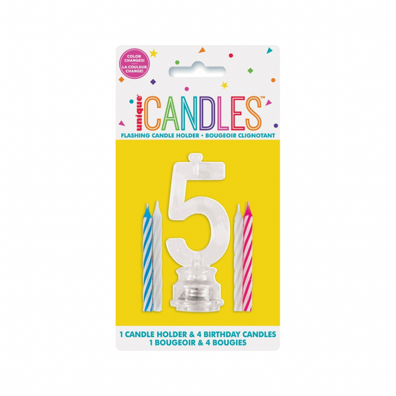 Light up birthday candle holder