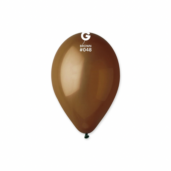 12 inch brown balloon close up smooth surface