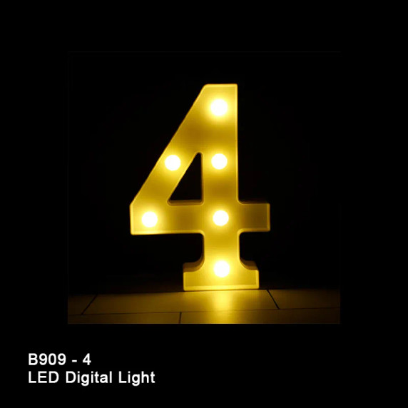 8-inch Gold LED Number Light 4