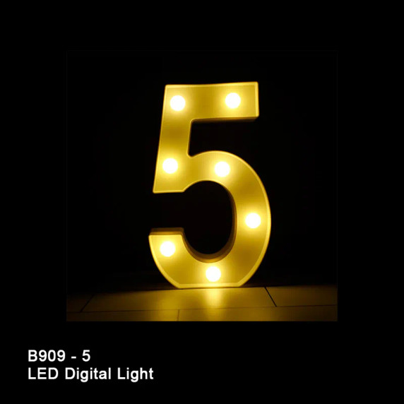 8-inch Gold LED Number Light 5