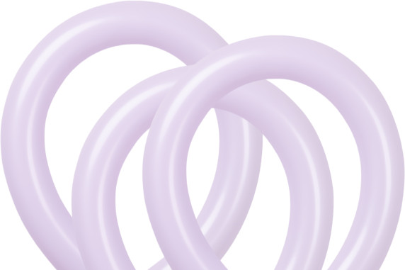 T260 Pastel Purple Twisting Balloons – 50 Pack (Beads Up) Professional Latex Balloons for Sculpting and Party Decorations
