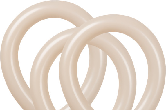 T260 Sand White Twisting Balloons – 50 Pack (Beads Up) Professional Latex Balloons for Sculpting and Elegant Decorations