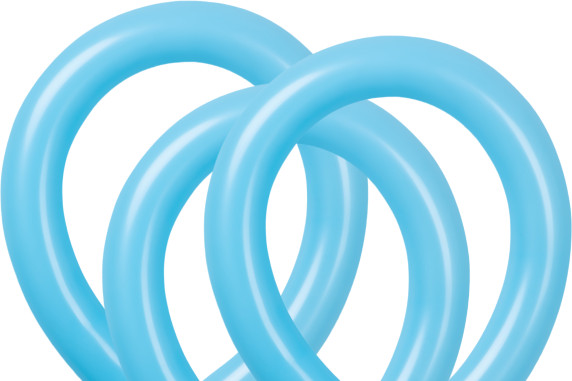 T260 Baby Blue Twisting Balloons – 50 Pack (Beads Up) High-Quality Latex Balloons for Balloon Animals and Decorations